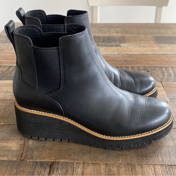 Cole Haan Zerogrand leather Waterproof black stomper style boot 8.5 - Picture 2 of 6